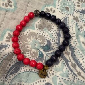 Erimish Red and Navy Beaded Bracelet